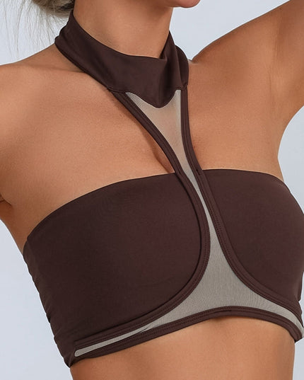 ZASUWA Female Sexy Mesh Backless Quick Dry Sports Bras