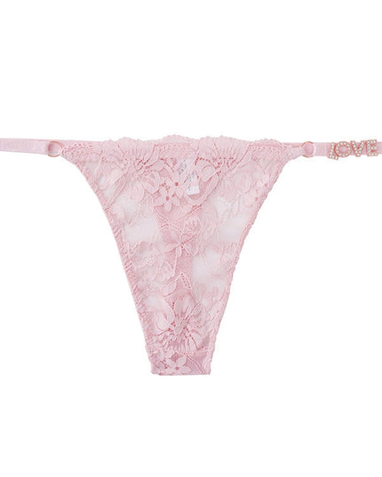 ZASUWA Femal Sexy Mesh Lace Metal Panties