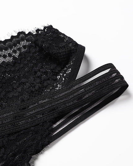 ZASUWA Female Lace Stripe Band Mesh Panties