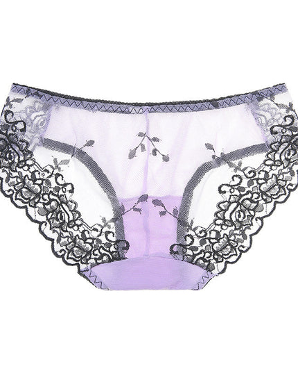 ZASUWA Female Unique Embroidery Quick-dry Mesh Breathable Panties