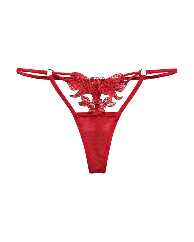 ZASUWA Female Hollow Flower Shape Mesh Panties