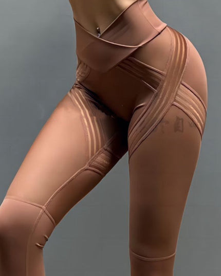 ZASUWA Female Mesh Quick Dry Elastic Tight Leggings