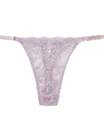 ZASUWA Femal Sexy Mesh Lace Metal Panties