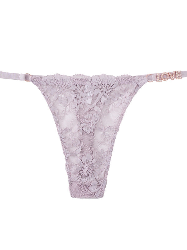 ZASUWA Femal Sexy Mesh Lace Metal Panties