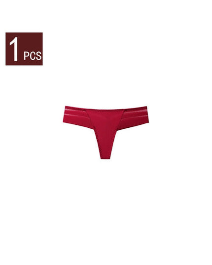 ZASUWA Female Animal Print Mesh T-back Panties