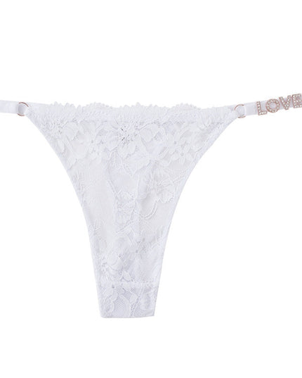 ZASUWA Femal Sexy Mesh Lace Metal Panties