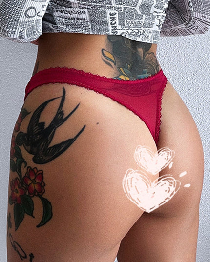 ZASUWA Femal Sexy Mesh Lace T-back Panties