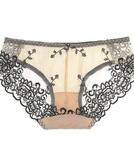 ZASUWA Female Unique Embroidery Quick-dry Mesh Breathable Panties