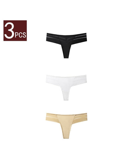 ZASUWA Female Animal Print Mesh T-back Panties