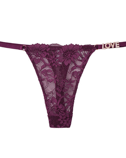 ZASUWA Femal Sexy Mesh Lace Metal Panties