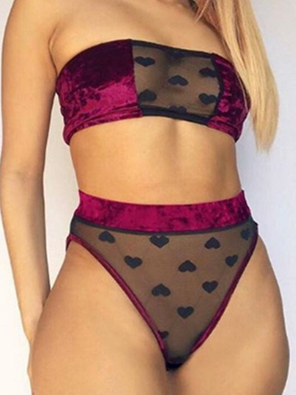 ZASUWA Femal Sexy Mesh Lace Flower Panties