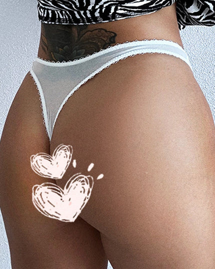 ZASUWA Femal Sexy Mesh Lace T-back Panties