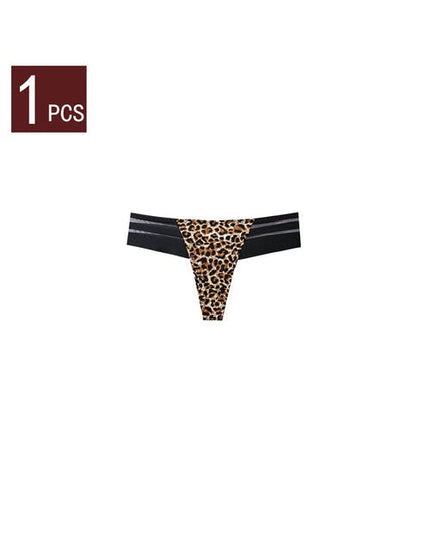 ZASUWA Female Animal Print Mesh T-back Panties