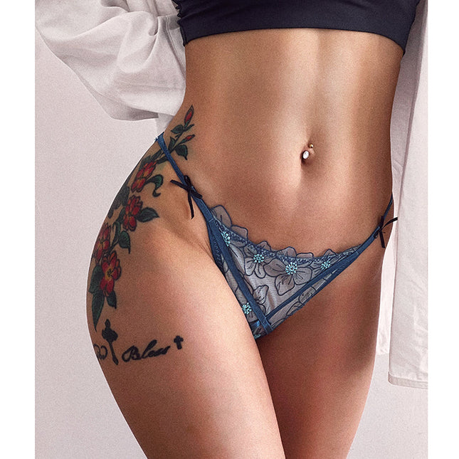 ZASUWA Female Mesh Embroidered Floral Panties