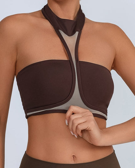 ZASUWA Female Sexy Mesh Backless Quick Dry Sports Bras