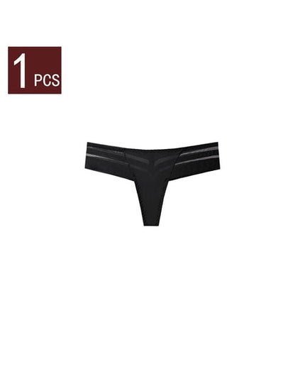 ZASUWA Female Animal Print Mesh T-back Panties