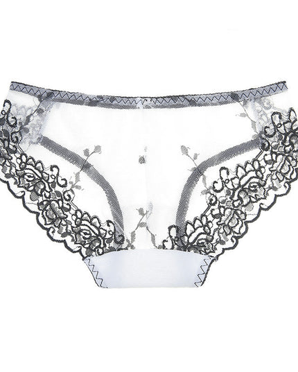 ZASUWA Female Unique Embroidery Quick-dry Mesh Breathable Panties
