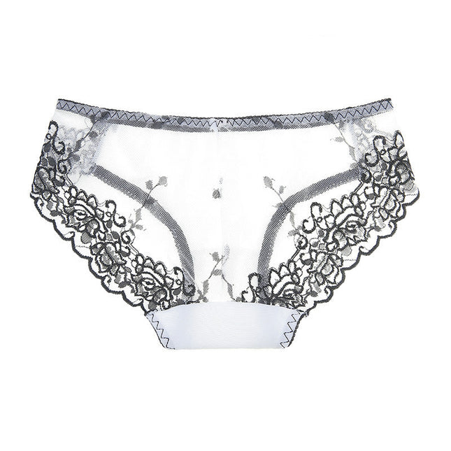 ZASUWA Female Unique Embroidery Quick-dry Mesh Breathable Panties