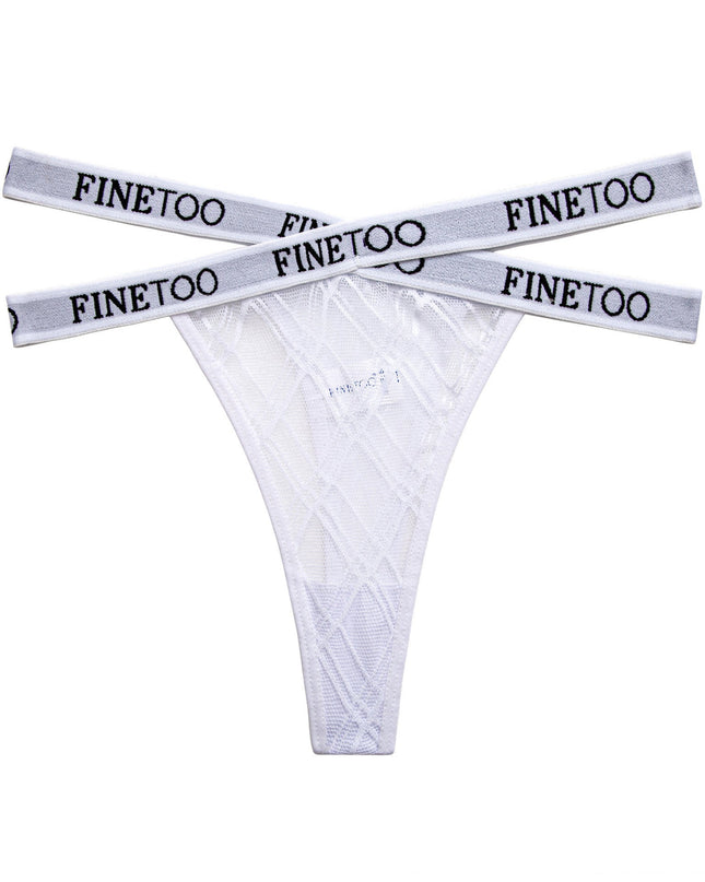 ZASUWA Female Mesh Hollow Out Print Panties