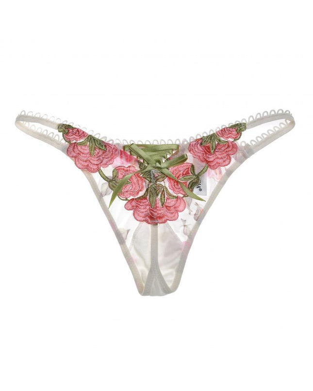 ZASUWA Female Embroidered Roman-knot Mesh Panties