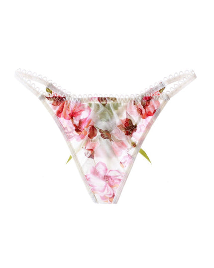 ZASUWA Female Embroidered Roman-knot Mesh Panties