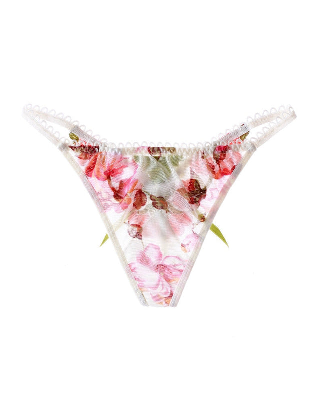ZASUWA Female Embroidered Roman-knot Mesh Panties