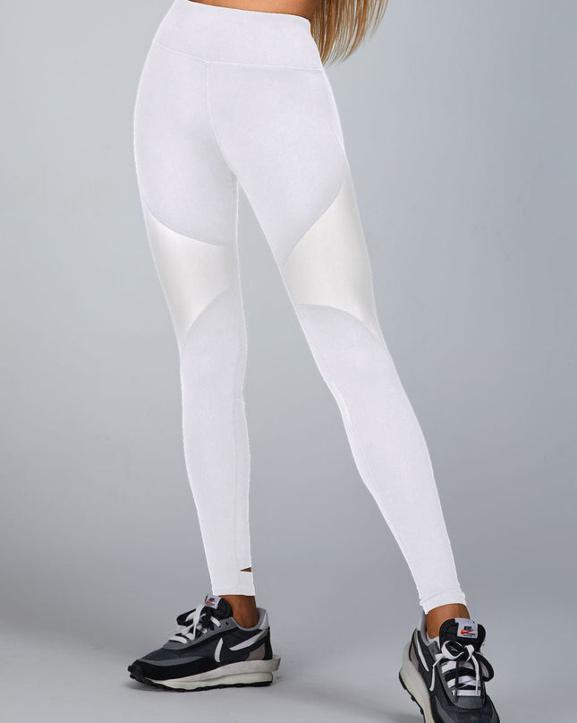 ZASUWA Female High Waist Stretch Mesh Stitching Leggings