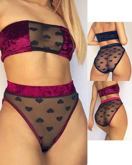 ZASUWA Femal Sexy Mesh Lace Flower Panties