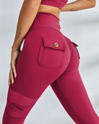 Leggings / Medium Violet Red / S