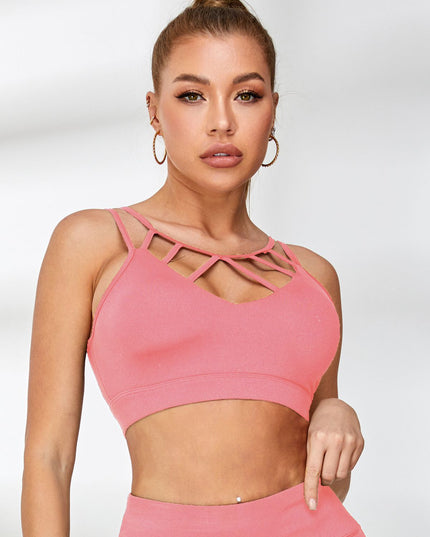 ZASUWA Female Cutout Mesh Cropped Leggings