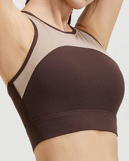 ZASUWA Female Contrast Color Mesh Sports Bras