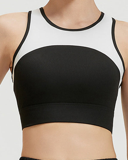 ZASUWA Female Contrast Color Mesh Sports Bras