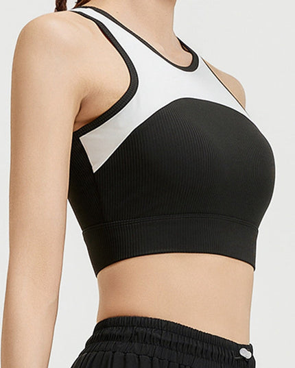 ZASUWA Female Contrast Color Mesh Sports Bras