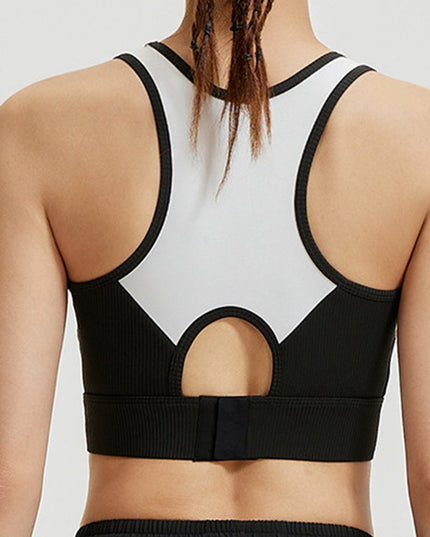 ZASUWA Female Contrast Color Mesh Sports Bras