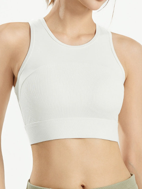 ZASUWA Female Contrast Color Mesh Sports Bras