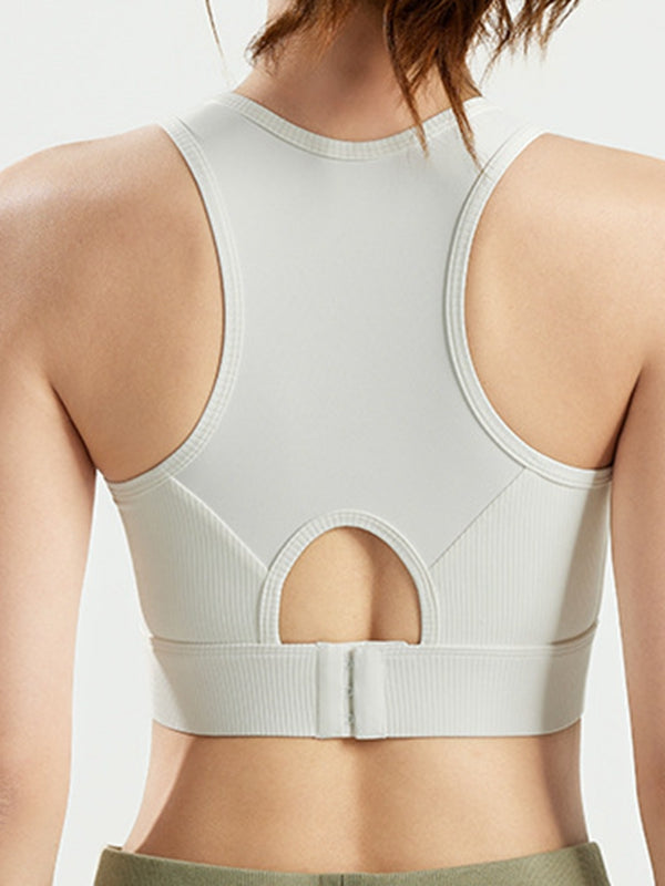 ZASUWA Female Contrast Color Mesh Sports Bras