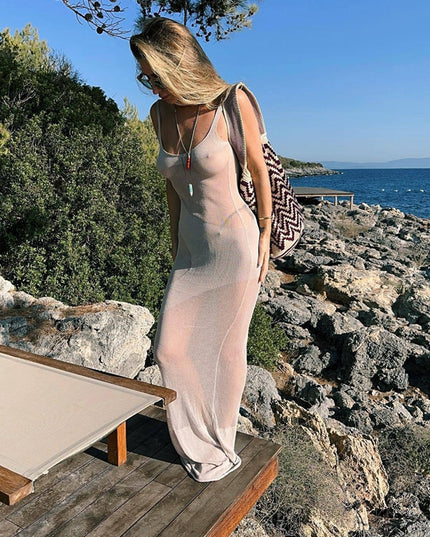 ZASUWA Female Sexy Mesh Backless Cover-up Without Bikini