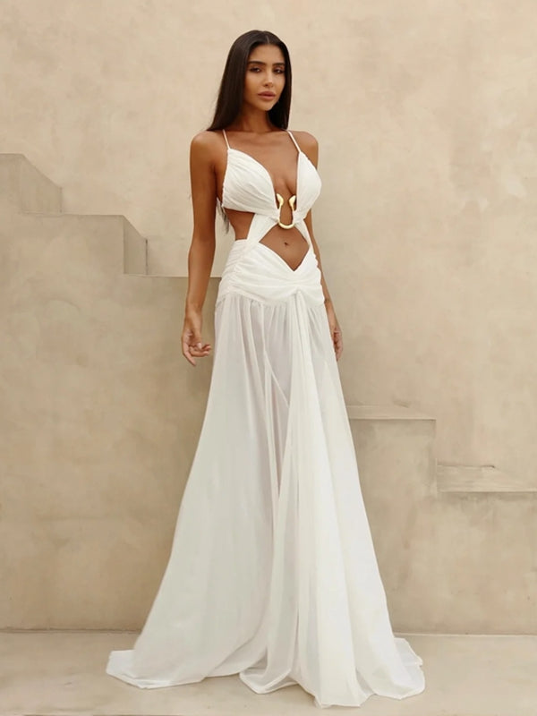 ZASUWA Female Sexy Mesh Without Bikini Set Cover Up Dress