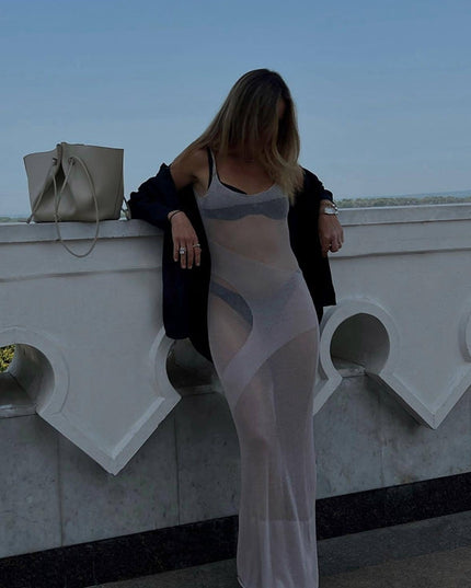 ZASUWA Female Sexy Mesh Backless Cover-up Without Bikini