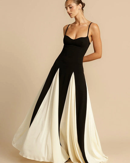 ZASUWA Female Sexy Contrast Color Mesh Without Bikini Set Cover Up Dress