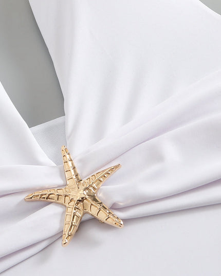 ZASUWA Female Unique Starfish Backless Mesh 2-Pieces Swimwear