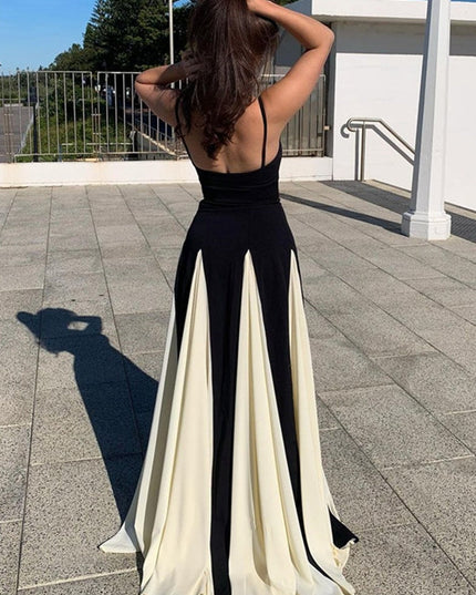 ZASUWA Female Sexy Contrast Color Mesh Without Bikini Set Cover Up Dress