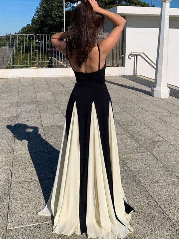 ZASUWA Female Sexy Contrast Color Mesh Without Bikini Set Cover Up Dress